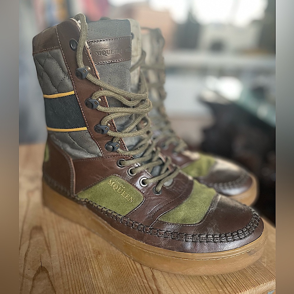 Alexander McQueen X Puma Joust boot green brown size 9